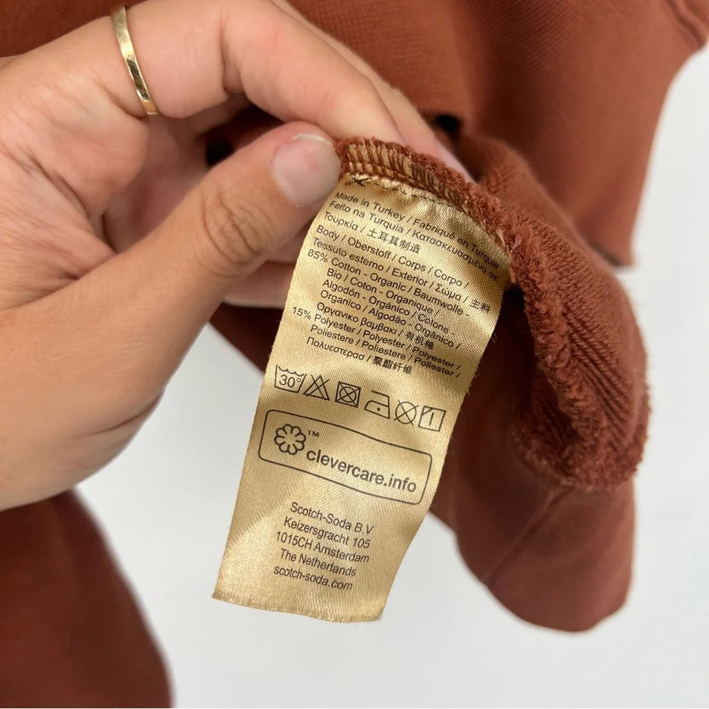 Scotch & Soda Burnt Orange - Brown "Sunray" Graphic Casual Designer Sweatshirt S - Picture 7 of 7